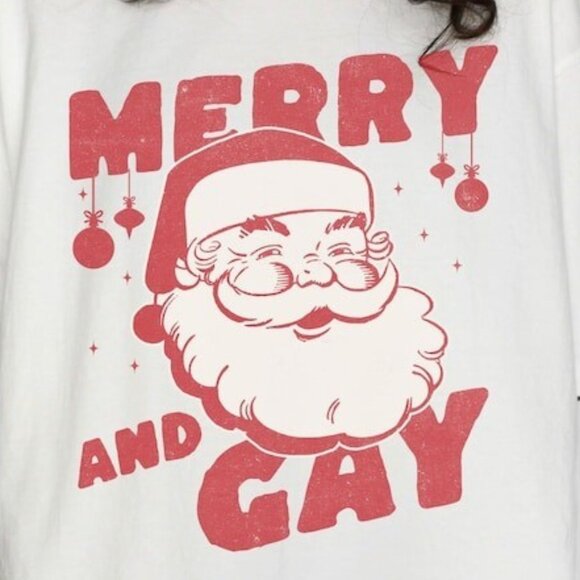 Merry And Gay Santa Shirt, Make the Yuletide Gay, Lgbtq Xmas Shirt - Picture 3 of 3